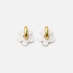 eliou white gold daisy earrings - KITH-SHOP