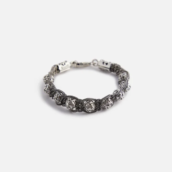 emanuele bicocchi arabesque shamballa silver bracelet - KITH-SHOP