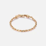 emanuele bicocchi mini gold french rope chain bracelet in silver - KITH-SHOP