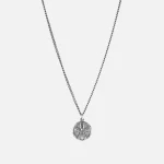 emanuele bicocchi small lily silver coin pendant necklace - KITH-SHOP