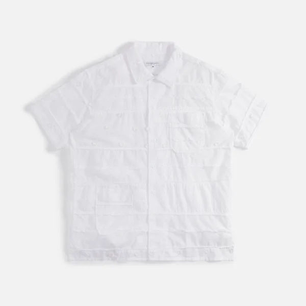 engineered garments white cotton patchwork camp shirt - KITH-SHOP