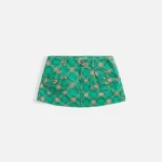 erl green plaid printed corduroy skirt - KITH-SHOP