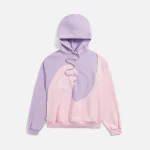 erl unisex wave knit hoodie purple pink - KITH-SHOP