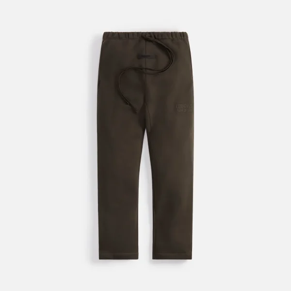 essentials cozy fleece relaxed fit sweatpants off black - KITH-SHOP