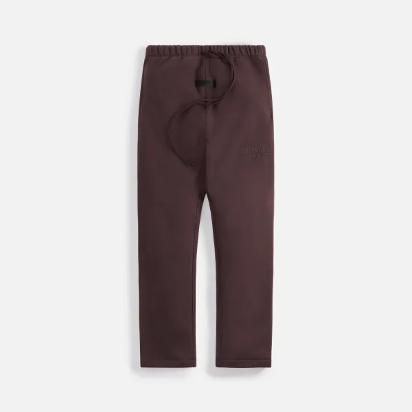 essentials cozy fleece relaxed fit sweatpants plum - KITH-SHOP