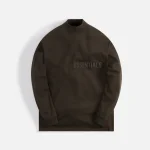 essentials cozy long sleeve tee off black - KITH-SHOP