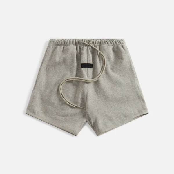 essentials dark heather oatmeal sweatshorts - KITH-SHOP