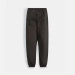 essentials off black woven nylon track pants - KITH-SHOP