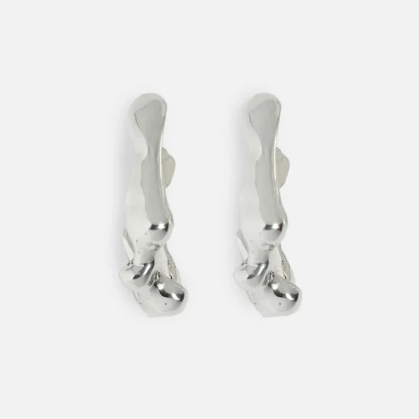 faris small hoop earrings silver - KITH-SHOP