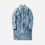 fear of god 5th collection selvedge denim alpaca deck coat in light blue - KITH-SHOP