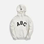 fear of god abc hoodie in cream heather - KITH-SHOP