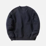 fear of god heavy terry navy crewneck sweatshirt 5th collection - KITH-SHOP