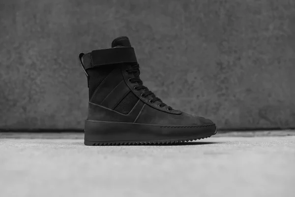 fear of god high top military sneakers black - KITH-SHOP