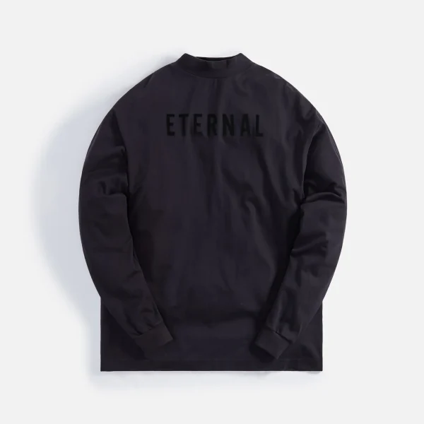 fear of god long sleeve cotton tee black - KITH-SHOP