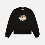 fiorucci angel crew neck sweatshirt true black - KITH-SHOP