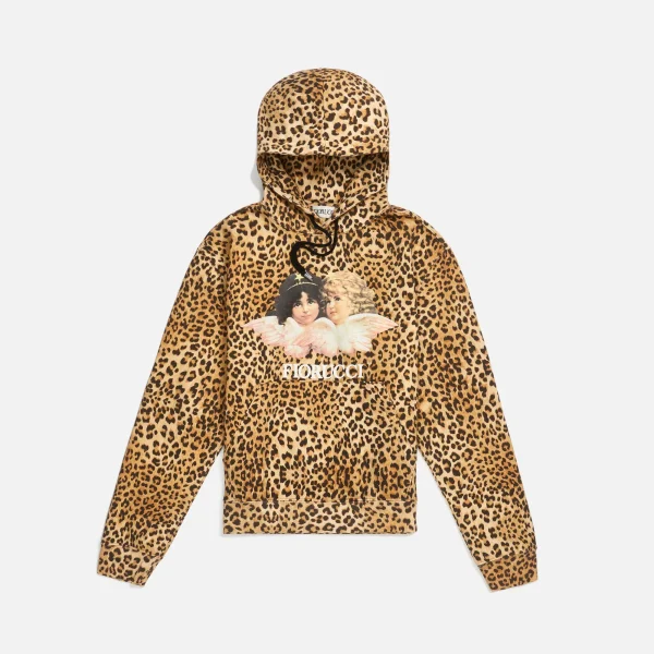 fiorucci leopard print vintage angels hoodie - KITH-SHOP