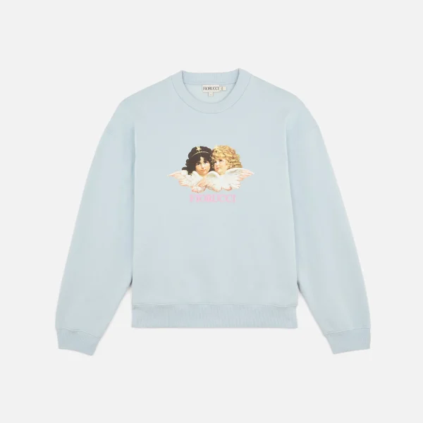 fiorucci light blue angel crewneck sweatshirt - KITH-SHOP