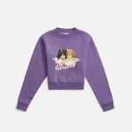 fiorucci purple vintage angels cropped sweatshirt - KITH-SHOP