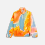 fiorucci watercolor zip fleece jacket multicolor orange - KITH-SHOP