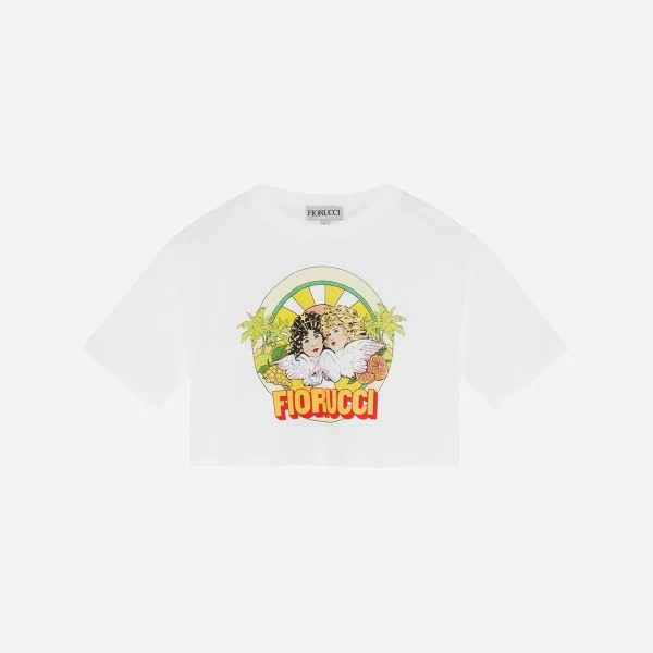 fiorucci white boxy desert angels graphic tee - KITH-SHOP