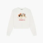 fiorucci white cowboy angels embroidered sweatshirt - KITH-SHOP