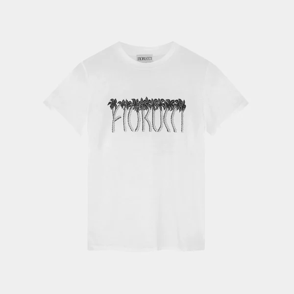 fiorucci white palm print t shirt - KITH-SHOP