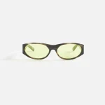 flatlist eddie kyu sunglasses grey havana frame with solid neon lens - KITH-SHOP