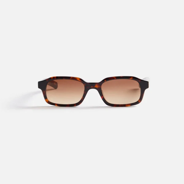 flatlist hanky sunglasses dark tortoise frame with brown gradient lenses - KITH-SHOP