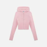 frankies bikinis cozy pink heritage cloud knit hoodie - KITH-SHOP