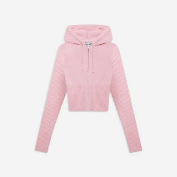 frankies bikinis cozy pink heritage cloud knit hoodie - KITH-SHOP