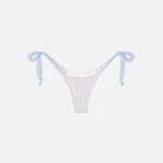 frankies bikinis divine plaid skimpy bikini bottom in rose picnic - KITH-SHOP