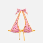 frankies bikinis floral halter bikini top in queens bath - KITH-SHOP