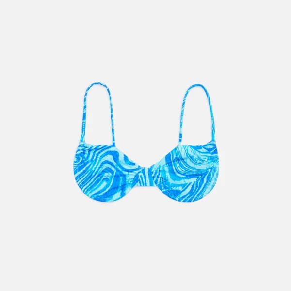 frankies bikinis maggie top in electric blue - KITH-SHOP