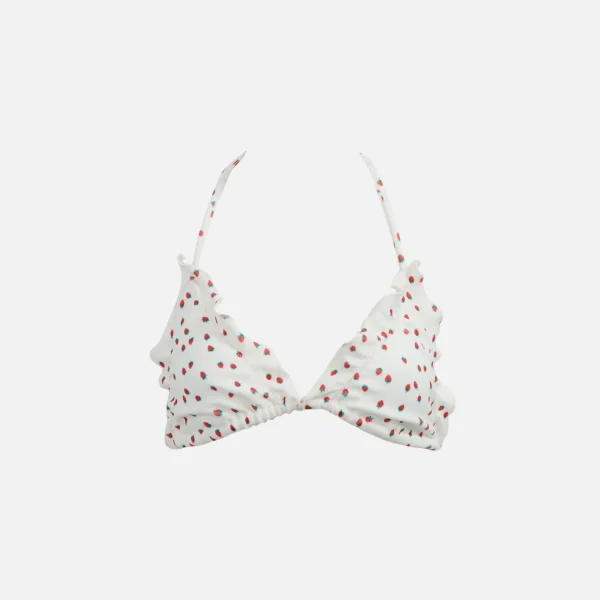 frankies bikinis tia terry top in strawberry cream - KITH-SHOP