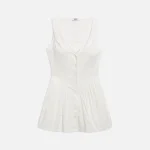 frankies bikinis white charlotte poplin sundress - KITH-SHOP