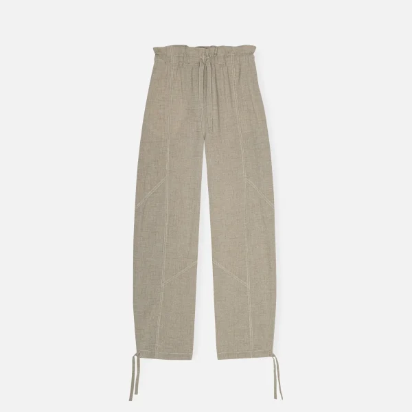 ganni alfalfa light melange suiting pants - KITH-SHOP