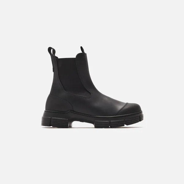 ganni black city boot stylish urban footwear - KITH-SHOP