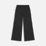 ganni black twill cargo pants stylish functional suited design - KITH-SHOP