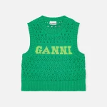 ganni juniper cotton rope short vest - KITH-SHOP