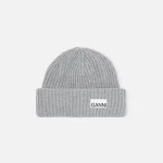 ganni paloma melange structured rib knit beanie - KITH-SHOP