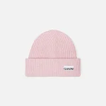 ganni structured ribbed beanie in lilac sachet - KITH-SHOP