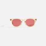 garrett leight kinney ii champagne semi flat pure rosewood sunglasses - KITH-SHOP