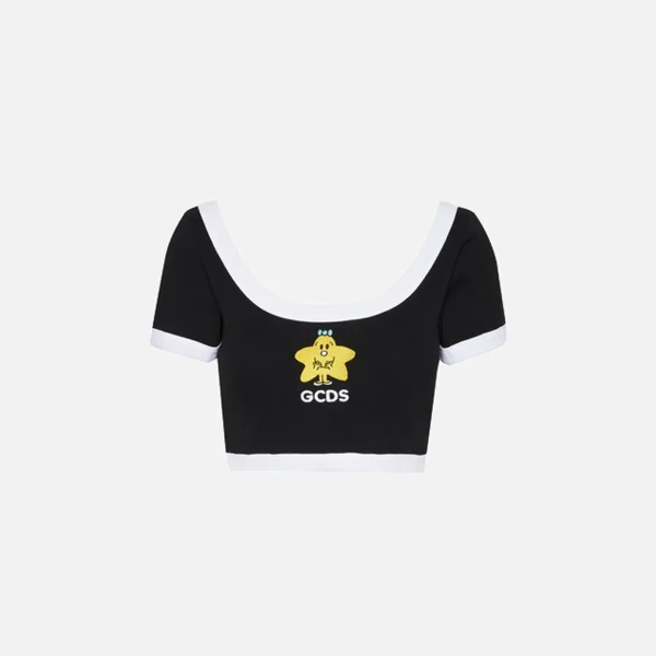 gcds black little top for women - KITH-SHOP