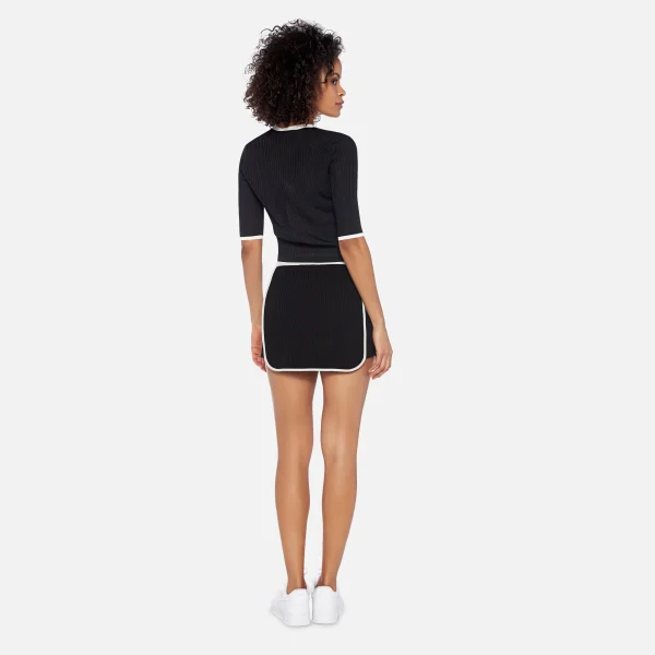 gcds black mini skirt for women matching set - KITH-SHOP