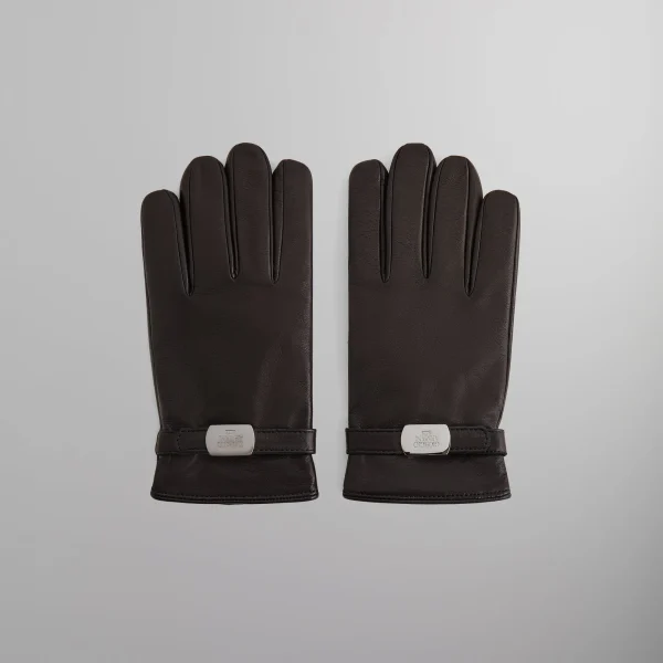 giorgio armani black leather gloves by kith - KITH-SHOP