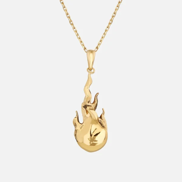 gold fireball necklace by alan crocetti - KITH-SHOP