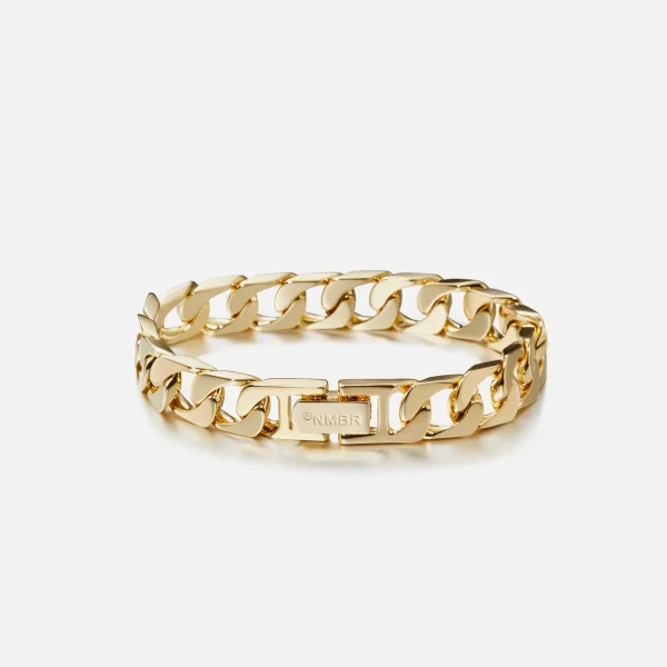 gold medium link numbering bracelet - KITH-SHOP