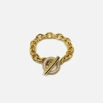 gold pave hoop numbering link bracelet - KITH-SHOP