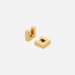 gold small square hoops by tom wood - KITH-SHOP