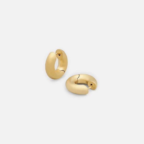 golden satin tom wood chunky small hoops - KITH-SHOP